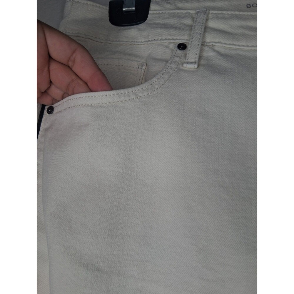 NWT Chico’s Boyfriend Crop Jeans Cream Denim Stretch Pants Piping Detail 2 US 12 - Picture 8 of 15